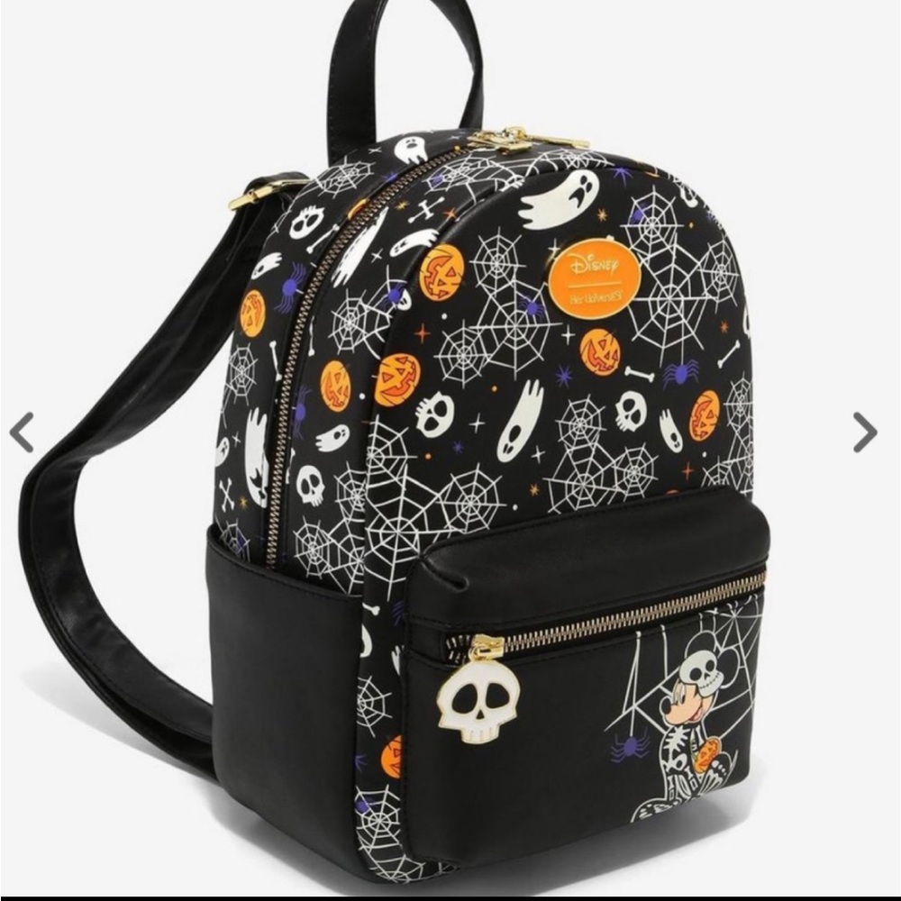 Disney Mickey Halloween Glow in the Dark Backpack and wallet
